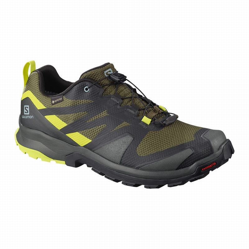 Zapatillas Trail Running Salomon Hombre Verde Oliva / Amarillo Claro - Salomon Argentina XA ROGG GTX